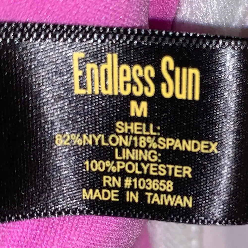 Endless Sun Medium Floral Bikini Top Black Multicolor Underwire Halter Swim